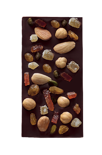 Dark Chocolate Mendiant Bar 64%